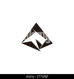 abstract letter r mountain rock simple logo vector Stock Vector