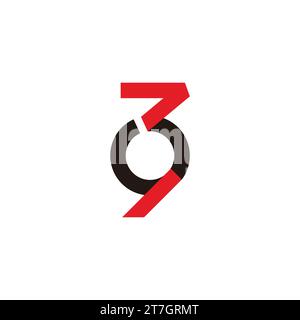 number 39 arrow circle round design logo vector Stock Vector