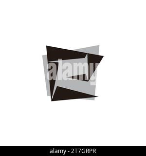 Letter K or M paper geometric symbol simple logo vector Stock Vector ...