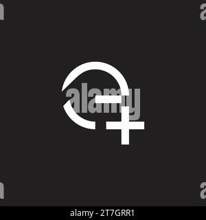 letter e plus simple geometric logo vector Stock Vector
