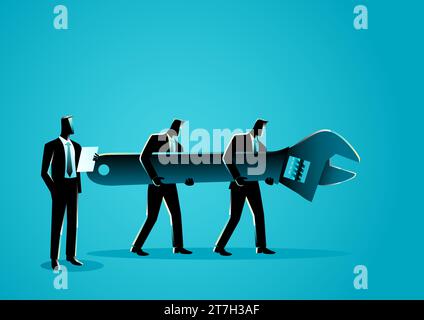 Technical support and repair concept, vector illustration Stock Vector
