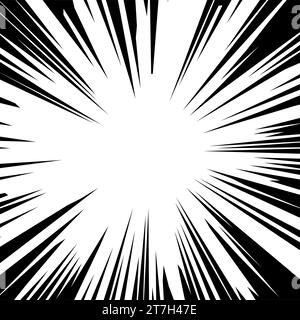 Monochrome vector illustration of comic blast, simple flat vector illustration Stock Vector