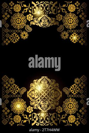 Luxury gold ornamental design background. Vector illustration Stock Vector