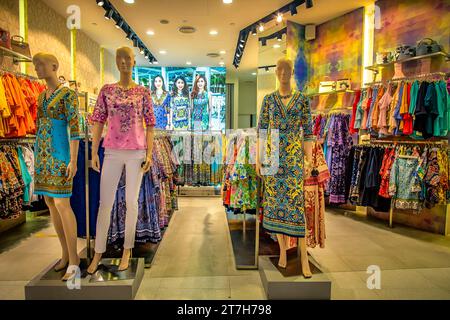 Interior view of VivoCity shopping mall near Sentosa island, Singapore. Stock Photo