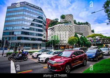 A view of the Bugis Plus shopping mall in downtown Singapore Stock ...