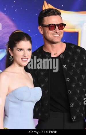 Los Angeles, California, USA 15th November 2023 Actress Anna Kendrick and Singer Justin Timberlake attend Universal Pictures Trolls: Band Together Special Screening at TCL Chinese Theatre on November 15, 2023 in Los Angeles, California, USA. Photo by Barry King/Alamy Live News Stock Photo