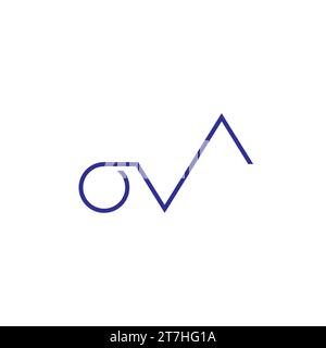 OVA Logo Symbol Suitable for your company name Stock Vector