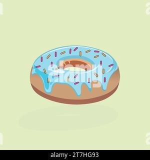 Vector stacked donuts cartoon vector icon illustration Stock Vector