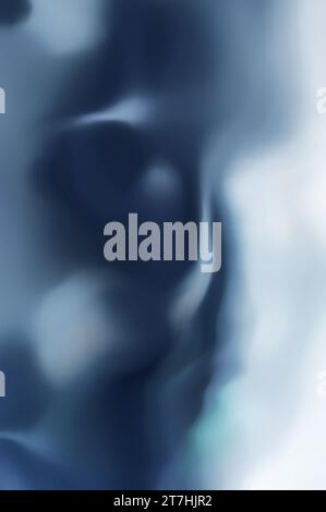 abstract wavy and ethereal blue and white background Stock Photo