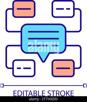 2D customizable thin line constructivism icon Stock Vector