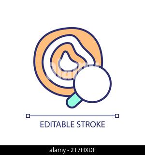 2D simple thin line dendrochronology icon Stock Vector