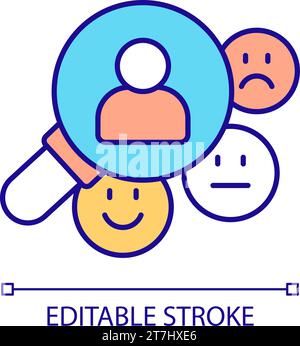 Editable creative thin line behaviorism icon Stock Vector