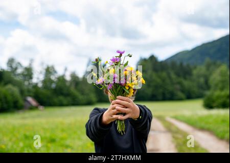 Hand picked meadow flowers hi-res stock photography and images - Alamy