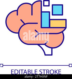 Thin line representation of intelligence icon concept Stock Vector ...