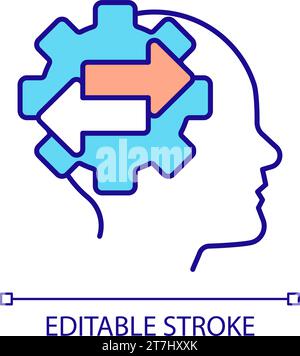 Customizable simple thin linear behaviorism icon Stock Vector