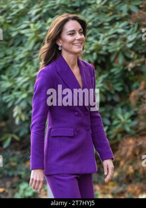 London, England. UK. 15 November 2023.   Catherine, Princess of Wales arrives at the Shaping Us National Symposium at the Design Museum  Credit: Anwar Hussein/Alamy Live News Stock Photo