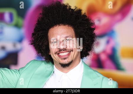 Eric Andre arrives at the premiere of "Trolls Band Together" on