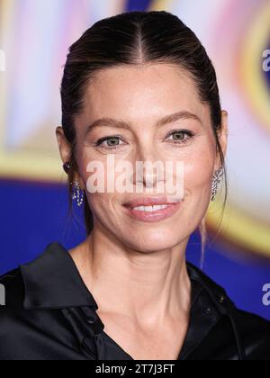 Hollywood, United States. 15th Nov, 2023. HOLLYWOOD, LOS ANGELES, CALIFORNIA, USA - NOVEMBER 15: American actress and producer Jessica Biel arrives at the Los Angeles Special Screening Of DreamWorks Animation And Universal Pictures' 'Trolls Band Together' held at TCL Chinese Theatre IMAX on November 15, 2023 in Hollywood, Los Angeles, California, United States. (Photo by Xavier Collin/Image Press Agency) Credit: Image Press Agency/Alamy Live News Stock Photo