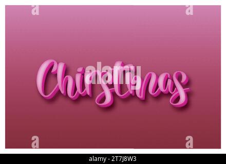 Christmas 3d editable premium text effect Stock Vector