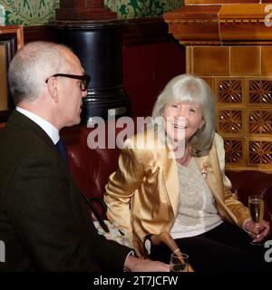 Bob Cryer & Jilly Cooper at the Oldie Literary Lunch 14-11-23 Stock Photo