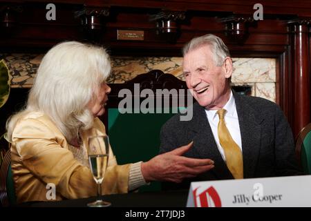 Jilly Cooper and Michael Palin at the Oldie Literary Lunch 14-11-23 Stock Photo