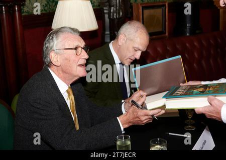 Michael Palin & Bob Cryer at The Oldie Literary Lunch 14-11-23 Stock Photo