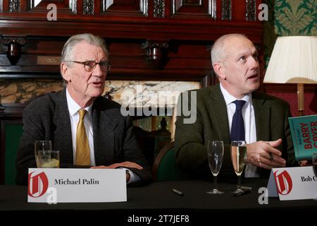 Michael Palin & Bob Cryer at the Oldie Literary Lunch 14-11-23 Stock Photo