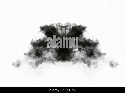 Rorschach test inkblot, psychology test card conceptual illustration Stock Photo