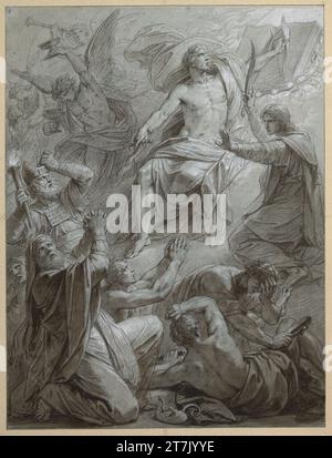 Heinrich Friedrich Füger Klopstocks Messiade II. Black chalk, spring in