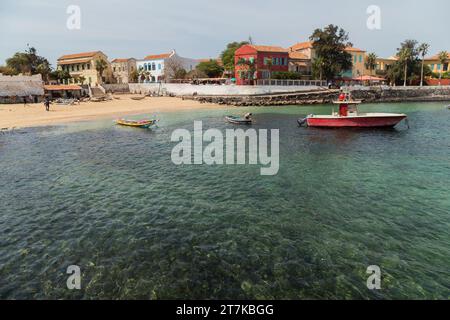 Dakar, Senegal: 28 January 2019: Traditional architecture at Goree island, Dakar, Senegal. West Africa. Stock Photo