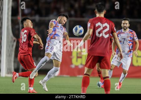 Manila, Philippine. 16th Nov, 2023. Manuel Ott (2nd L) of the Philippines competes during the 2026 World Cup qualifying match between the Philippines and Vietnam in Manila, the Philippine, on Nov. 16, 2023. Credit: Rouelle Umali/Xinhua/Alamy Live News Stock Photo