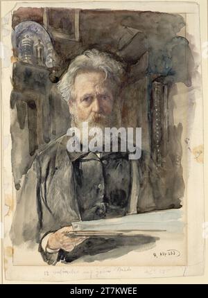 Rudolf von Alt Self -portrait of the artist; Half -length portrait in ...