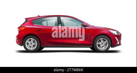 Ford Focus car side view isolated on white background Stock Photo