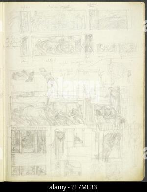 Alexander Rothaug Different sketches. Pencil; Ink spring around 1928 ...
