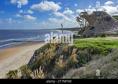 El Águila / Chimera, eagle-shaped house along the Costa de Oro at Villa Argentina, Atlántida,  Canelones Department, Uruguay, South America Stock Photo