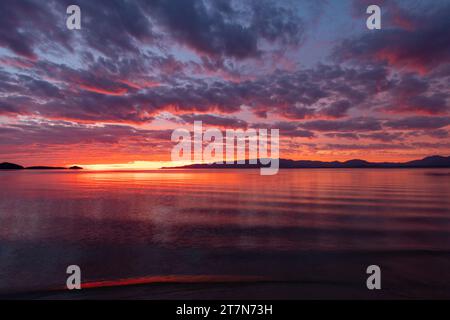 Sunrise over Bahia San Luis Gonzaga, Baja California Norte, Mexico Stock Photo
