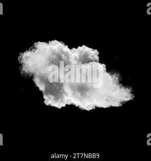 Realistic cloud overlays on black background. sky overlay on black background. clouds isolated on black background. Stock Photo