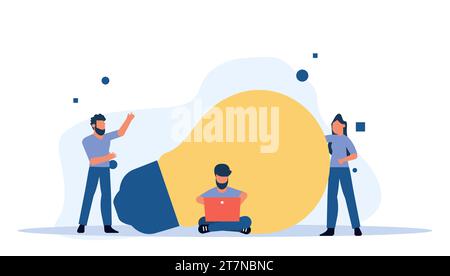 Explore our creative isolated idea with businessman vector illustration, showcasing development and success in the modern world of web services. Disco Stock Vector