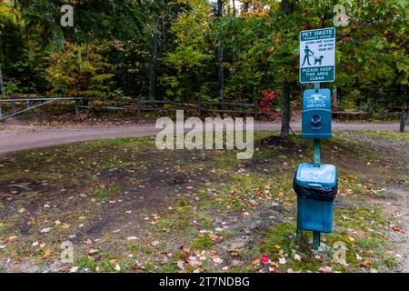 Dog Litter Bags, Powell Township, United States Stock Photo
