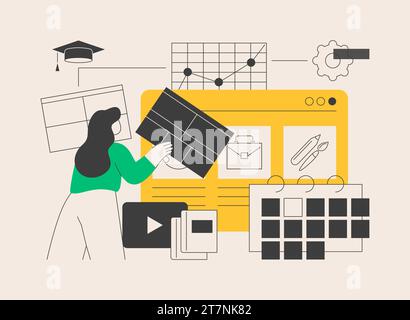 Learning management system abstract concept vector illustration ...