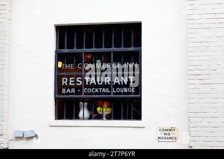 The Commerce Inn, 50 Commerce St, New York, NYC storefront photo of a restaurant in Manhattan's West Village neighborhood. Stock Photo