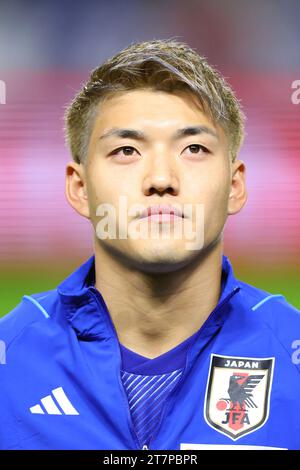 Osaka, Japan. 16th Nov, 2023. Ritsu Doan (JPN) Football/Soccer : FIFA World Cup 2026 Asian Qualifier Second Round Group B match between Japan - Myanmar at Panasonic Stadium Suita in Osaka, Japan . Credit: Yohei Osada/AFLO SPORT/Alamy Live News Stock Photo