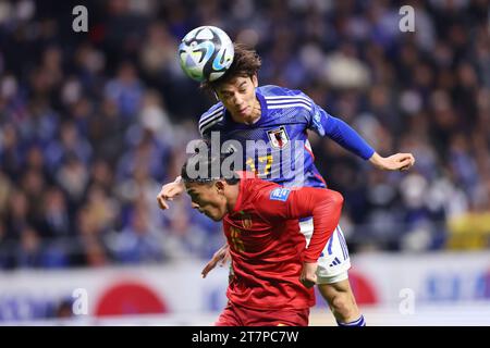 Osaka, Japan. 16th Nov, 2023. Ao Tanaka (JPN) Football/Soccer : FIFA World Cup 2026 Asian Qualifier Second Round Group B match between Japan - Myanmar at Panasonic Stadium Suita in Osaka, Japan . Credit: Yohei Osada/AFLO SPORT/Alamy Live News Stock Photo