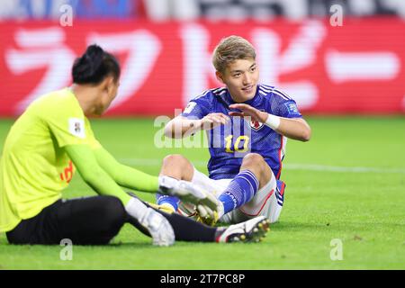 Osaka, Japan. 16th Nov, 2023. Ritsu Doan (JPN) Football/Soccer : FIFA World Cup 2026 Asian Qualifier Second Round Group B match between Japan - Myanmar at Panasonic Stadium Suita in Osaka, Japan . Credit: Yohei Osada/AFLO SPORT/Alamy Live News Stock Photo