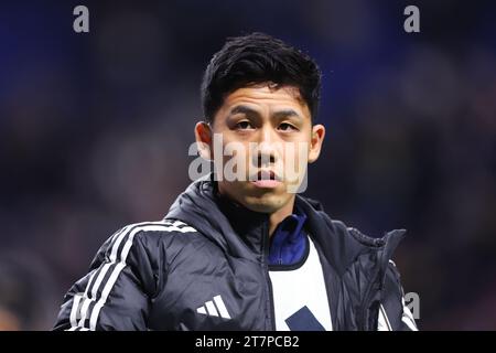 Osaka, Japan. 16th Nov, 2023. Wataru Endo (JPN) Football/Soccer : FIFA World Cup 2026 Asian Qualifier Second Round Group B match between Japan - Myanmar at Panasonic Stadium Suita in Osaka, Japan . Credit: Yohei Osada/AFLO SPORT/Alamy Live News Stock Photo