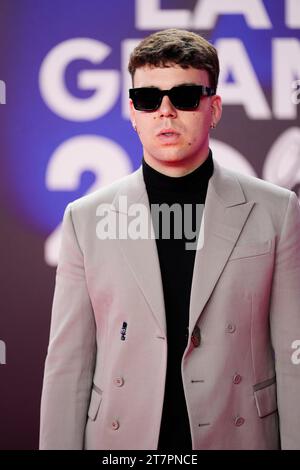 November 16, 2023, Seville, Andalucia, Spain: Quevedo attends the red carpet during the 24th Annual Latin GRAMMY Awards at FIBES on November 16, 2023 in Seville, Spain (Credit Image: © Jack Abuin/ZUMA Press Wire) EDITORIAL USAGE ONLY! Not for Commercial USAGE! Stock Photo