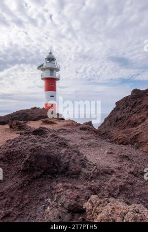 Faro de Punta de Teno, Tenerife, Canary Islands, Spain Stock Photo