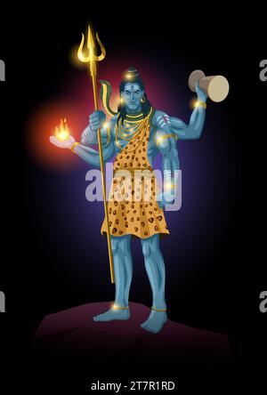 Brass Standing Shiva Statue (26 Inch) – Vedansh Craft