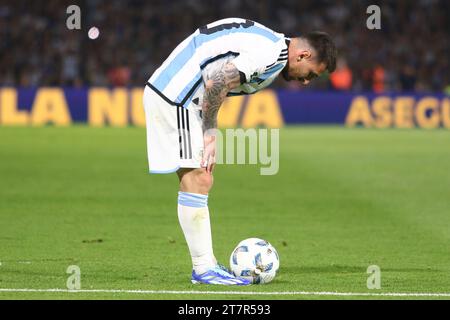 Buenos Aires, Argentina. 16th Nov, 2023. Lionel Messi of Argentina during the match of qualifying to World Cup 2026 at La Bombonera Stadium ( Credit: Néstor J. Beremblum/Alamy Live News Stock Photo