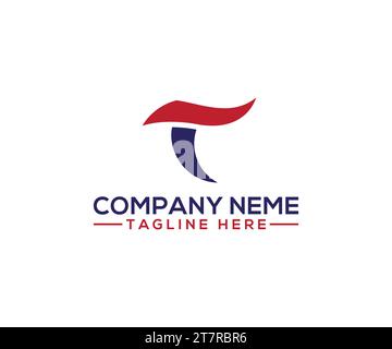 T logo design Stock Vector
